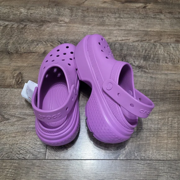 Crocs Mega Crush Purple Clogs Women Size 8 - Picture 10 of 11